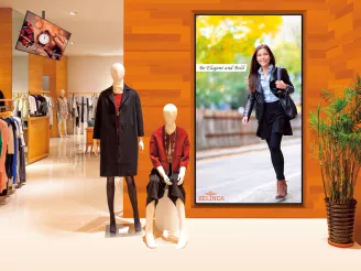 Large digital signage in boutique store-Audio Visual-Product