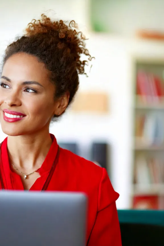 sharp IT services smiling business person
